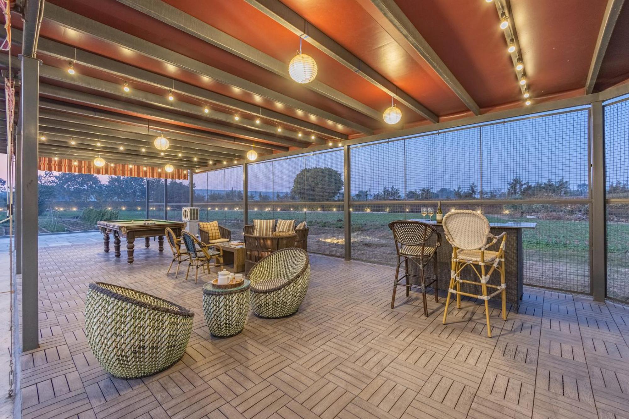 Elivaas Hidden Oasis 4Bhk With Pool, Mud House & Container House Dhauj Exterior foto